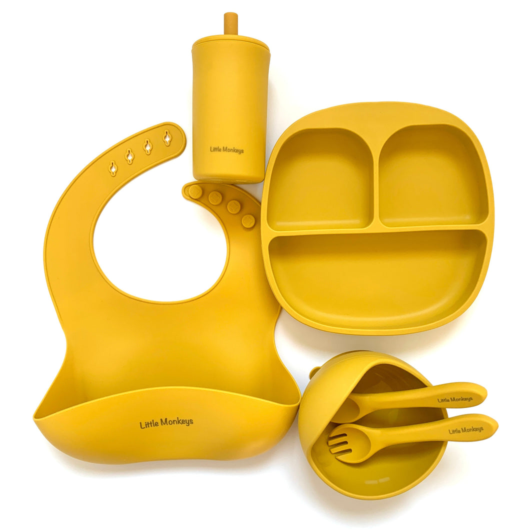 Silicone Tableware Set - Mustard