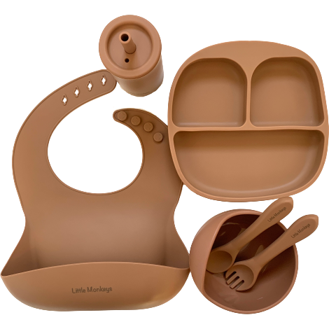 Silicone Tableware Set - Clay