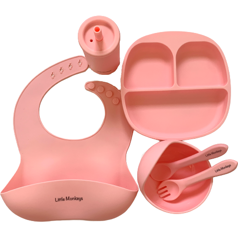 Silicone Tableware Set - Pink