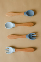 Load image into Gallery viewer, Wooden Handle Fork and Spoon Set
