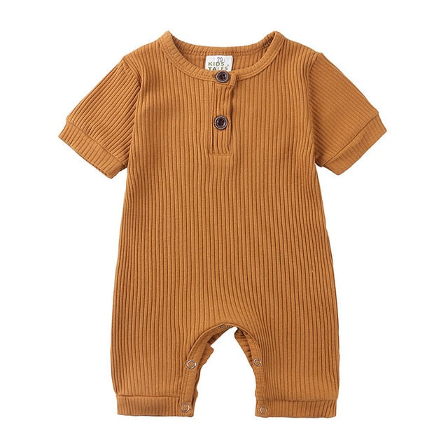 * Knitted Romper - Brown